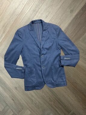 Massimo Rebecchi Wool Blend Blazer Jacket Mens Small Navy Blue Slim Italy Classy